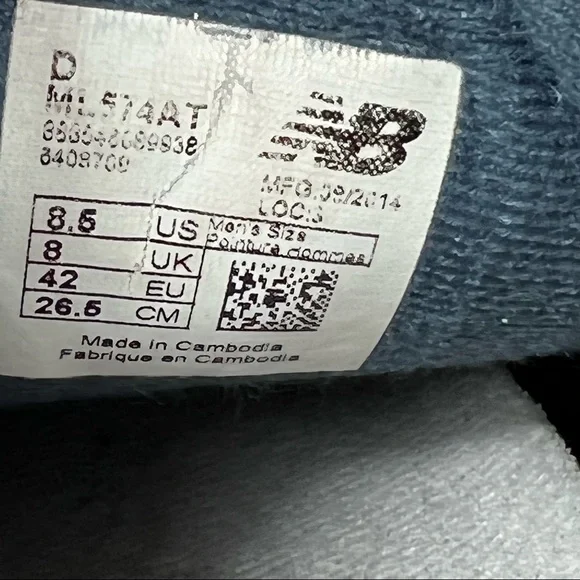 New Balance Mens ML574AT D Classic Running Gray Navy Yellow Sneaker Shoes 8.5 - Picture 14 of 14